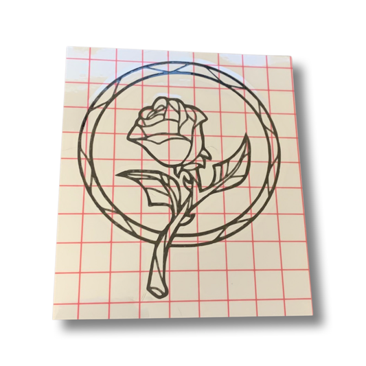 Beauty and the Beast Rose Vinyl Sticker